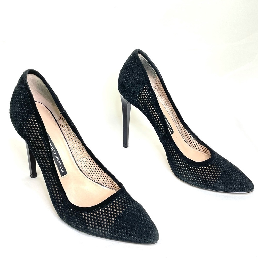 French Connection Monet Black Suede Pumps Sz 8 - Picture 3 of 9